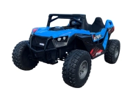 Black Friday - Reduceri si Promotii la UTV electric pentru 2 copii Buggy XXL FAST EDITION cu viteza maxima 15km/h 500W 24V 4x4 (sx2929-fast) Albastru
